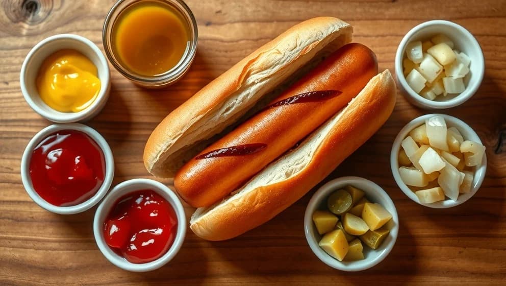 Korv med bröd tillbehör som passar bäst